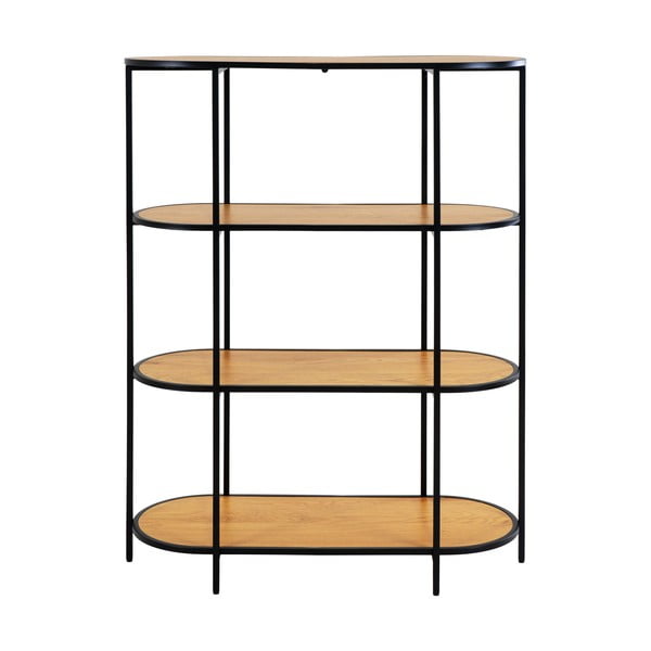 Čierna knižnica v dekore duba 36x111 cm Vita - House Nordic-image-3