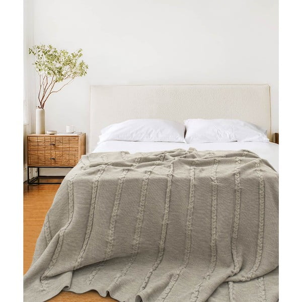 Béžový pléd 200x220 cm Trenza – Oyo Concept-image-2