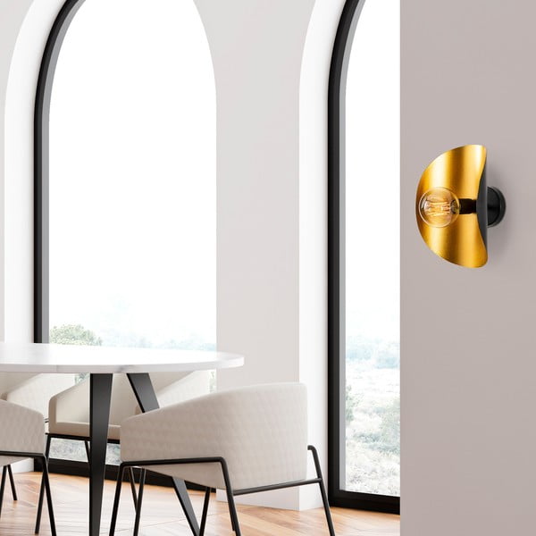 Nástenné svietidlo v čierno-zlatej farbe Sivani – Opviq lights-image-3