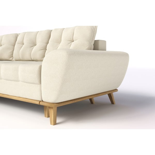 Krémová rozkladacia rohová pohovka (ľavý roh) Balitco – Ropez-image-4