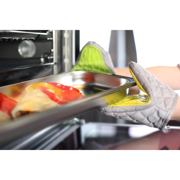 Zeleno-sivá bavlnená chňapka so silikónom Vialli Design-image-2