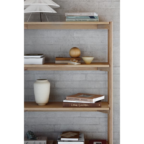 Knižnica v dekore duba v prírodnej farbe 86x160x30 cm Braidwood – Actona-image-1