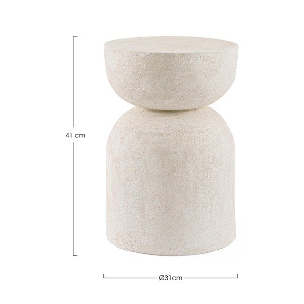 Okrúhly odkladací stolík z polyresínu ø 31 cm Albin – Bizzotto-image-2