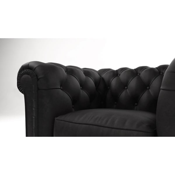 Čierne zamatové kreslo Cambridge - Ropez-image-3