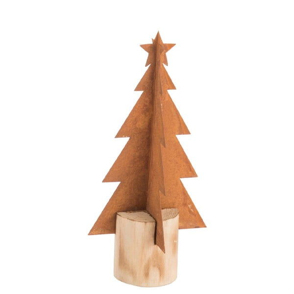 Vianočná kovová dekorácia J-Line Tree, výška 23 cm