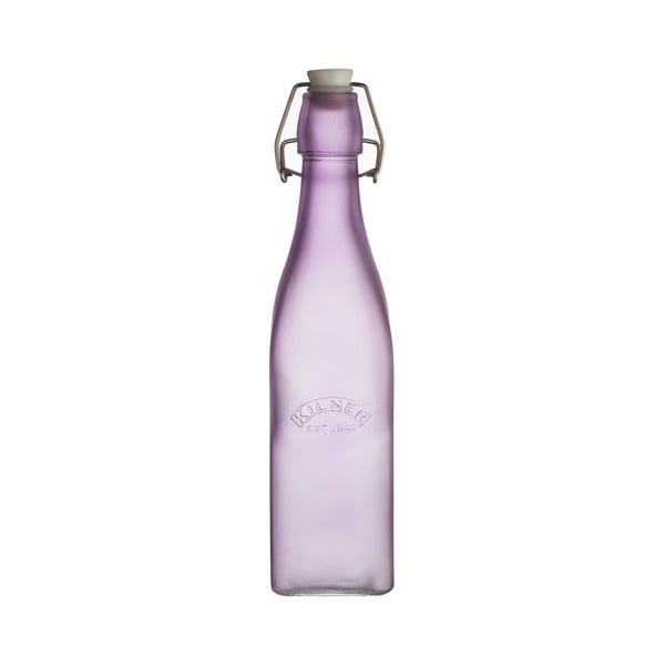 Mliečnofialová fľaša s klipom Kilner, 0,55 l