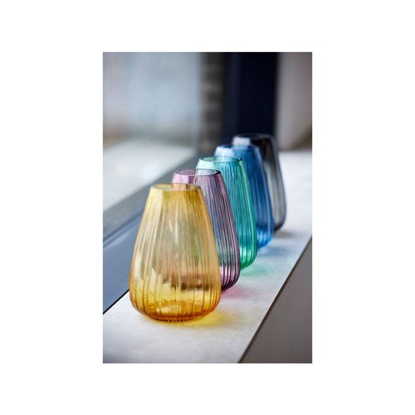 Modrá sklenená váza Bitz Kusintha, výška 22 cm-image-3