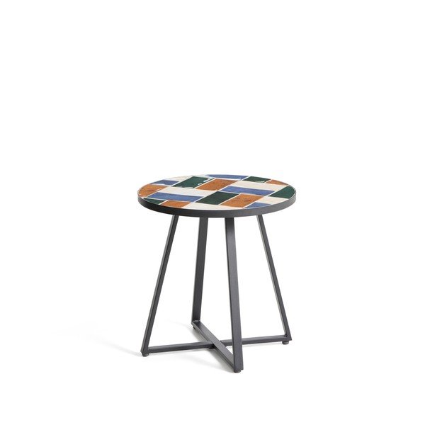 Okrúhly záhradný stolík s keramickou doskou ø 45 cm Tella – Kave Home