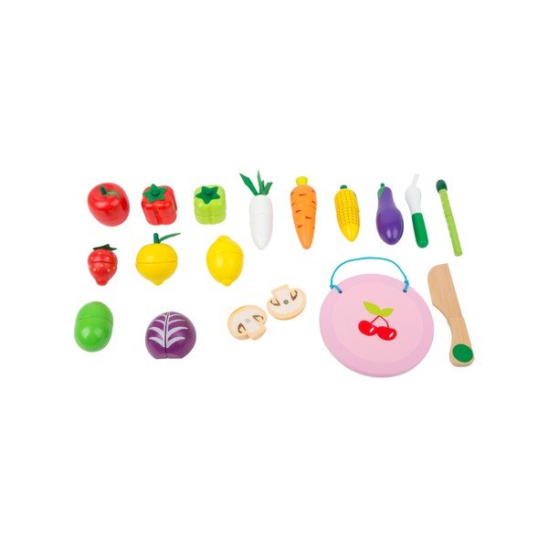 Detský set drevených hračiek so suchým zipsom Legler Fruits and Vegatable-image-3