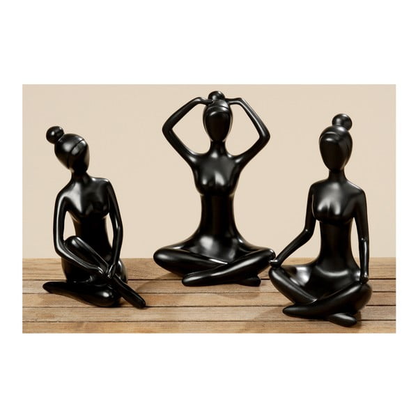 Sada 3 dekoratívnych sošiek Boltze Yoga Women