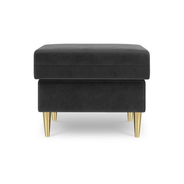 Tmavosivý puf Mazzini Sofas Muguet, 60 × 45 cm-image-2
