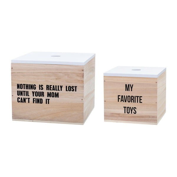 Sada 2 úložných boxov na hračky Bloomingville Teuvo