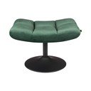 Zelená zamatová podnožka Dutchbone Bar