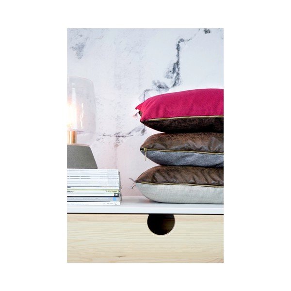 Sada 2 vankúšov s výplňou Karup Deco Cushion Light Bordeaux/Choco, 45 × 25 cm-image-3