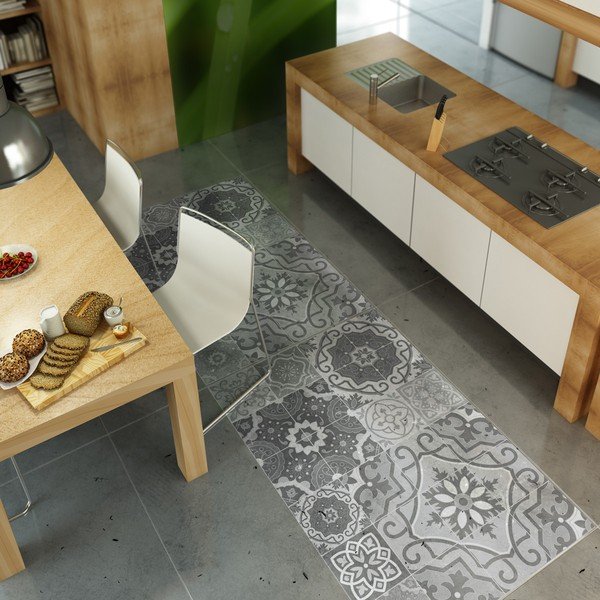 Vodoodolná samolepka na podlahu Ambiance Grey Stones, 90 × 60 cm-image-3