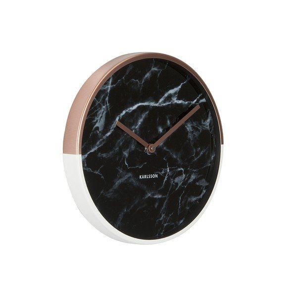 Nástenné hodiny s ručičkami v medenej farbe Karlsson Marble Delight-image-1