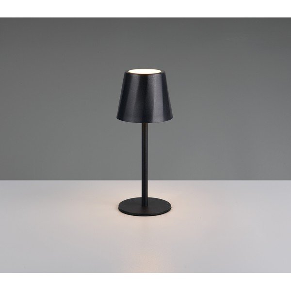 Matne čierna LED stolová lampa s kovovým tienidlom (výška  21 cm) Diaz – Reality-image-1