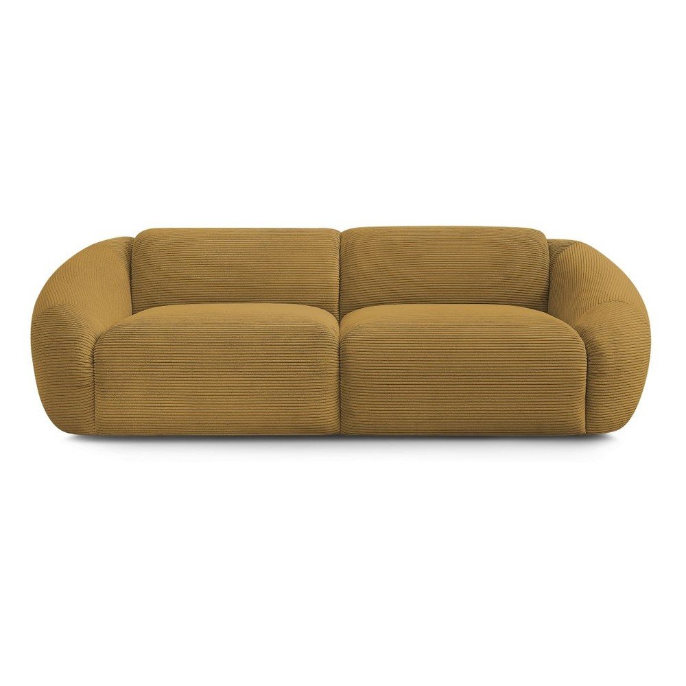 E-shop Menčestrová pohovka v horčicovej farbe 250 cm Tina – Bobochic Paris