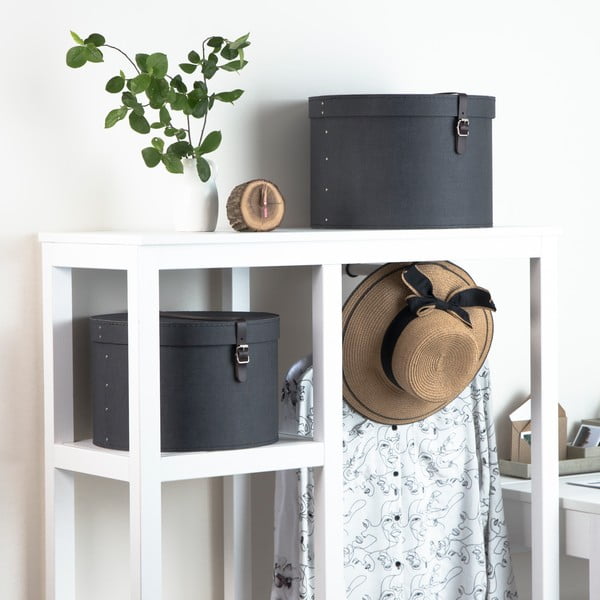 Súprava 2 čiernych škatúľ Bigso Box of Sweden Rut-image-1