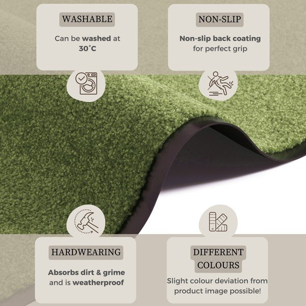 Zelená rohožka Hansa Home Wash & Clean, 39 x 58 cm-image-2