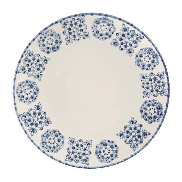 Modro-biely kameninový tanier Côté Table Faro, ⌀ 26,5 cm