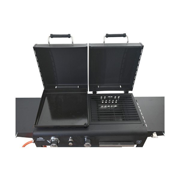Plynový/na drevené uhlie gril Domino 2in1 – Cattara-image-4