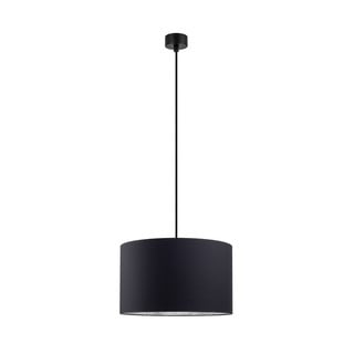 Čierne stropné svietidlo s vnútrajškom v striebornej farbe Sotto Luce Mika, ∅ 40 cm