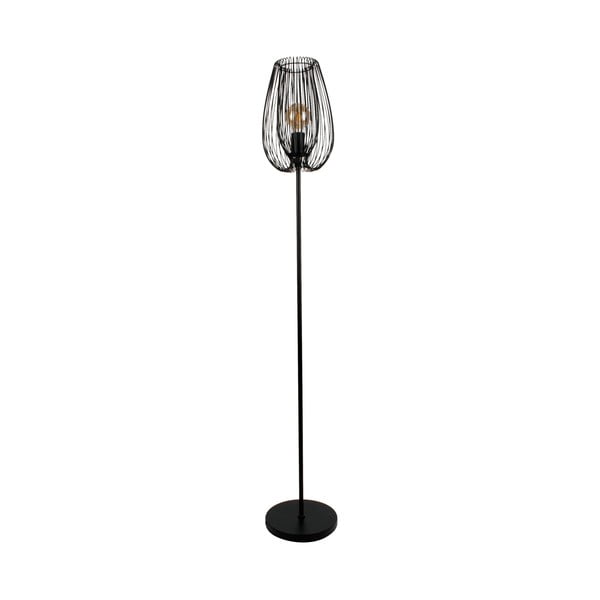 Čierna stojacia lampa Leitmotiv Lucid, výška 150 cm