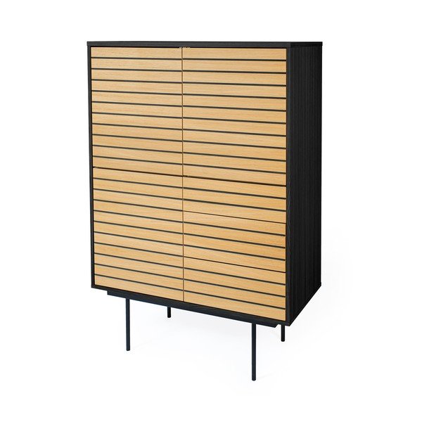Komoda v dekore dubového dreva Woodman Stripe Oak-image-2