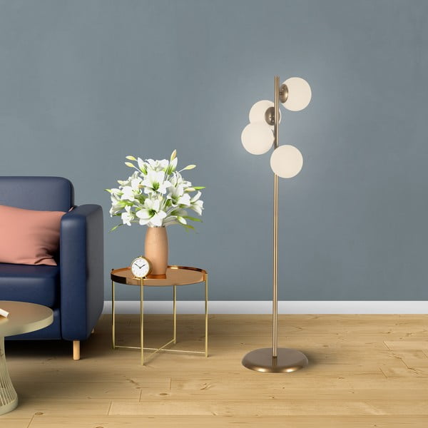 Stojacia lampa v zlatej farbe Squid Lighting Owl, výška 130 cm-image-3