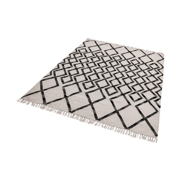 Béžovo-čierny koberec Asiatic Carpets Hackney Diamond, 120 x 170 cm-image-2