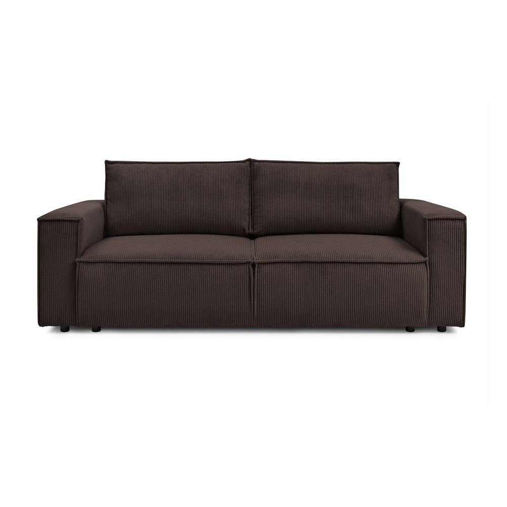 E-shop Taupe menčestrová rozkladacia pohovka 245 cm Nihad – Bobochic Paris