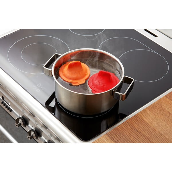 Červená silikónová formička na stratené vajce Lékué Pouched-image-1