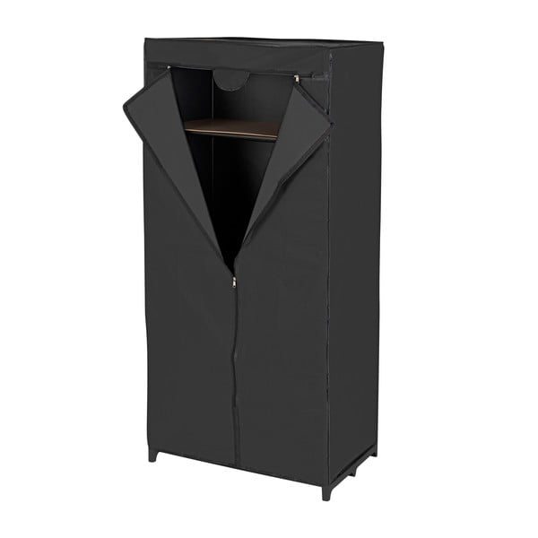 Čierna látková úložná skriňa Wenko, 160 x 50 x 75 cm-image-2