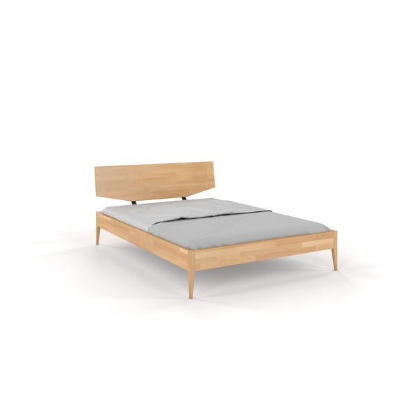 Dvojlôžková posteľ z bukového dreva 200x200 cm v prírodnej farbe Sund – Skandica
