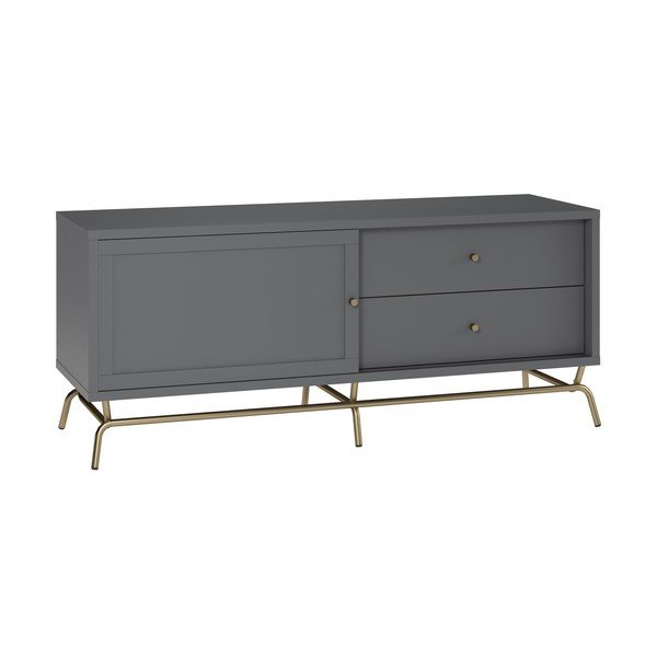 Sivý TV stolík 150x62 cm Madison - Støraa-image-2