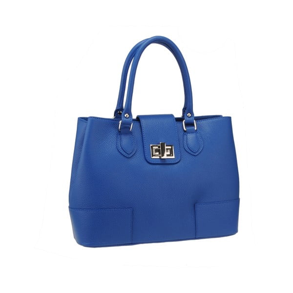 Modrá kožená kabelka Florence Bags Tabit
