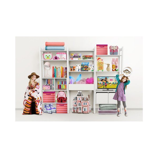 Biely detský policový diel Flexa Shelfie Omega, výška 189,2 cm-image-1