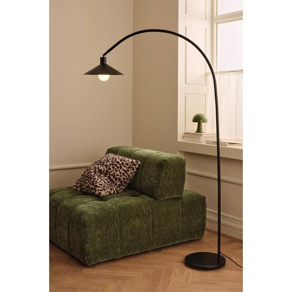 Čierna kovová stojacia lampa s ohýbateľnou konštrukciou (výška  169 cm) Louisiana – Ellos Home-image-2