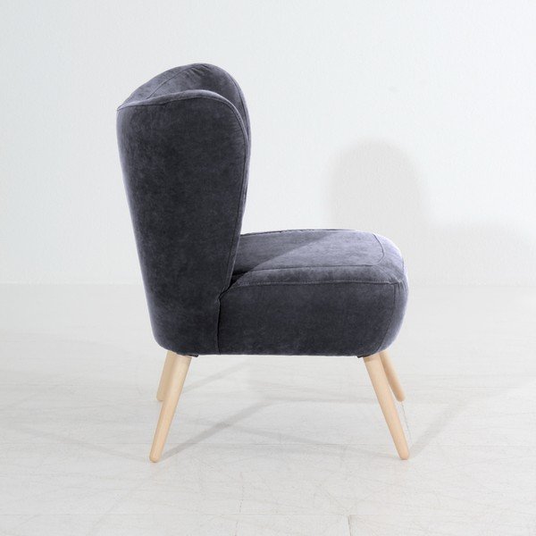 Antracitové kreslo Max Winzer Sari Velur-image-2