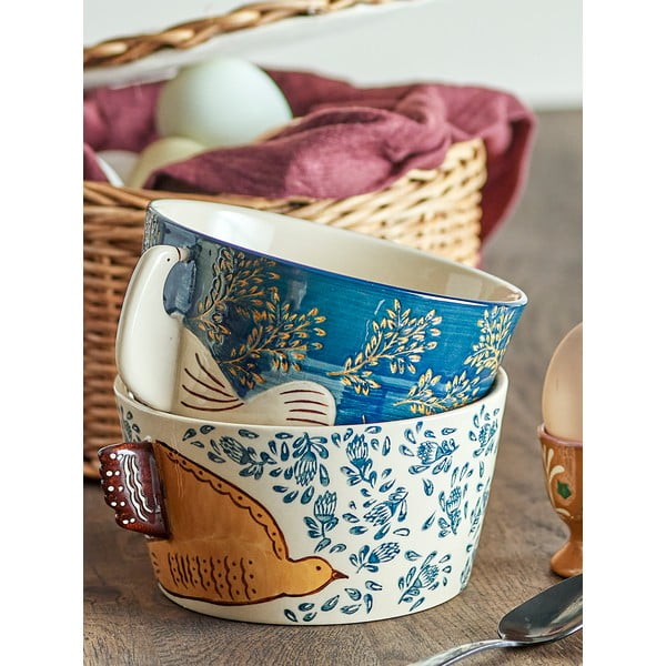 Modrá miska z kameniny 460 ml Hezha – Bloomingville-image-2