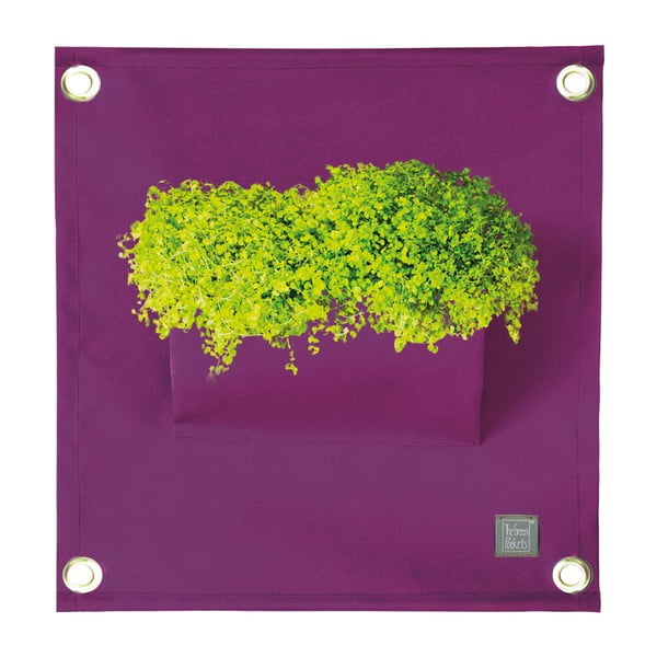 Fialový závesný kvetináč The Green Pockets Amma, 45 x 50 cm