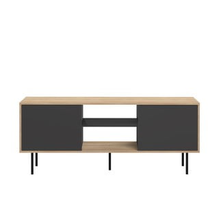 Čierny TV stolík v dekore duba 151x40 cm Altitude - TemaHome 