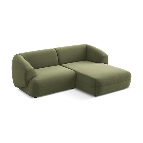 Zelená zamatová rohová pohovka (pravý roh) Moana – Makamii-image-2