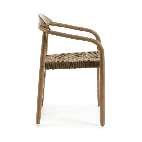 Drevená stolička s béžovým sedákom Kave Home Glynis-image-3