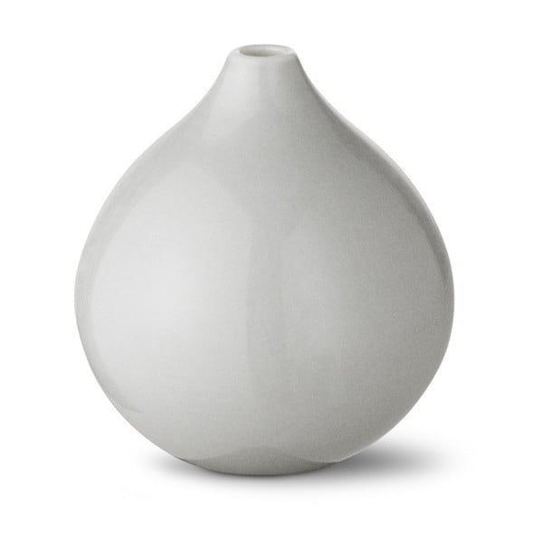 Sivá ručne vyrábaná váza Anne Black Drop, výška 7 cm