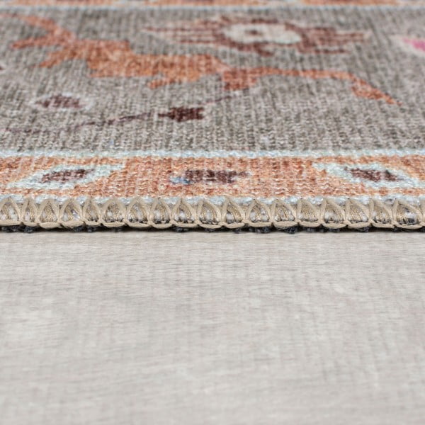 Svetlozelený prateľný koberec 115x170 cm Una Floral – Flair Rugs-image-4