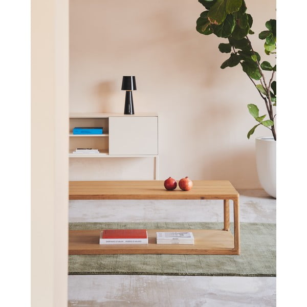 Konferenčný stolík v dekore duba v prírodnej farbe 65x140 cm Maymai – Kave Home-image-1