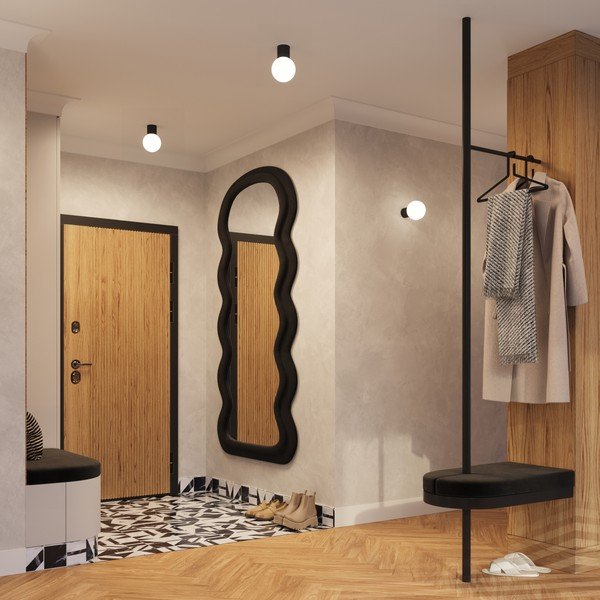 Čierne stropné svietidlo so skleneným tienidlom ø 12 cm Orbital – Sollux-image-3