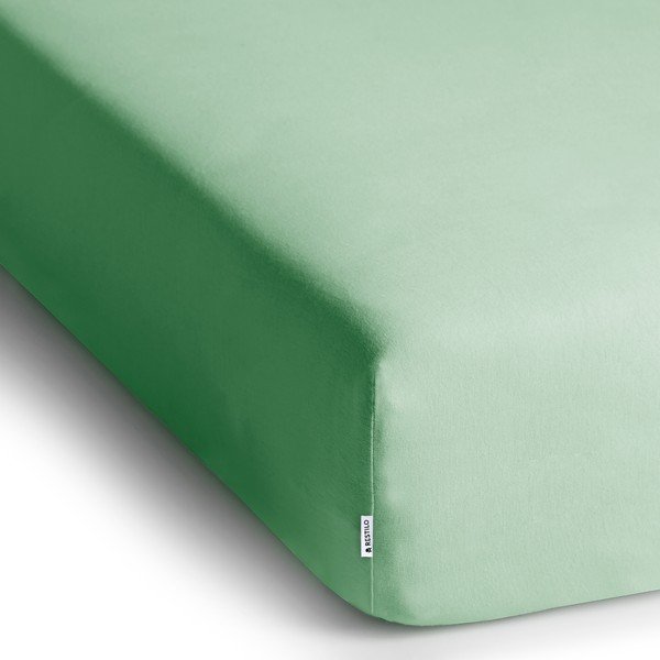 Svetlozelená napínacia plachta jersey 160x200 cm Amber – Restilo-image-2